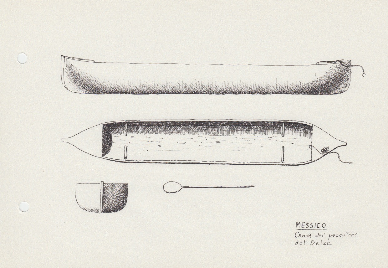 175 Messico - canoa dei pescatori del Belze